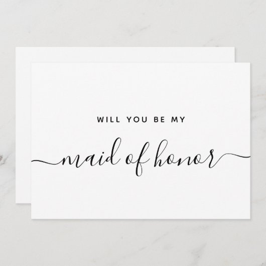 Zult U Mijn Bruidsmeisje Willen Zijn Bruiloft Voor Kaart (Voorkant / Achterkant)