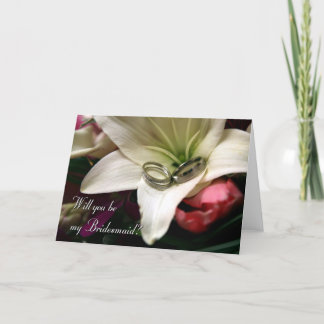 Zult u mijn bruidsmeisje zijn?