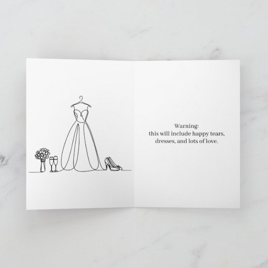 Zult U Mijn Bruidsmeisje Zijn Aanzoek Kaart (Binnen)