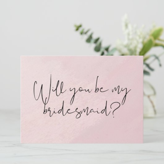 Zult u mijn bruidsmeisje zijn ansichtkaart kaart (Staand voorkant)