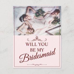 Zult u mijn bruidsmeisje zijn? Drie leugenachtige Informatiekaartje