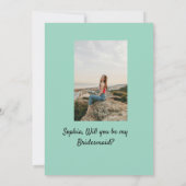 Zult u mijn bruidsmeisje zijn foto elegant modern  kaart (Achterkant)