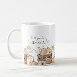 Zult U Mijn Bruidsmeisje Zijn Herfst Decoratie Koffiemok