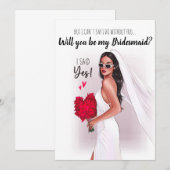 Zult u mijn bruidsmeisje zijn? kaart (Voorkant / Achterkant)