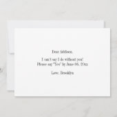 Zult U Mijn Bruidsmeisje Zijn Kaarten Rode Bloemen (Achterkant)