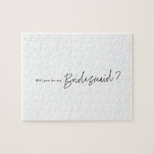 Zult u mijn bruidsmeisje zijn Moderne huwelijksaan Legpuzzel
