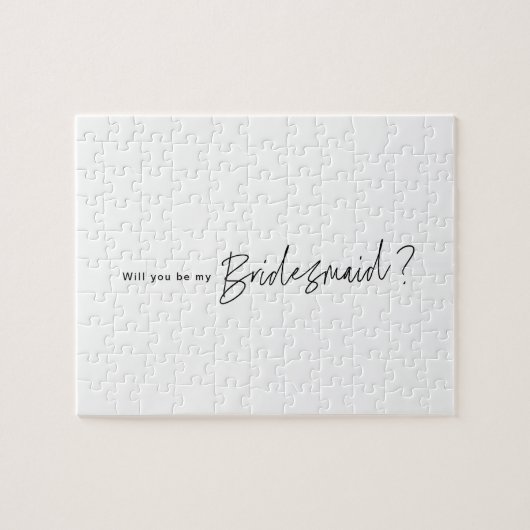 Zult u mijn bruidsmeisje zijn Moderne huwelijksaan Legpuzzel (Horizontaal)