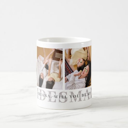 Zult u mijn bruidsmeisje zijn? Persoonlijke fotomo Koffiemok (Center)