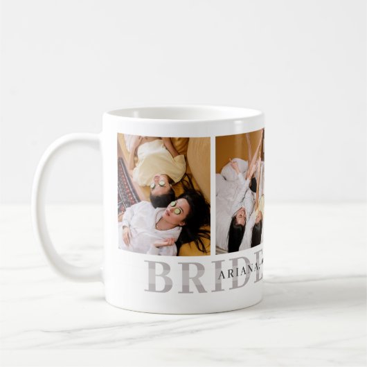 Zult u mijn bruidsmeisje zijn? Persoonlijke fotomo Koffiemok (Links)