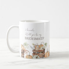 Zult u mijn bruidsmeisje zijn Persoonlijke herfst  Koffiemok