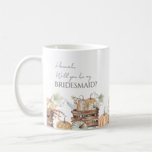 Zult u mijn bruidsmeisje zijn Persoonlijke herfst  Koffiemok