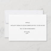 Zult U Mijn Bruidsmeisje Zijn Uitnodiging (Achterkant)