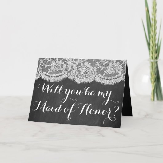 Zult u Mijn Eerste bruidsmeisje zijn? Bord & Kant (Voorkant)