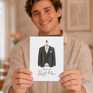 Zult u mijn getuige pak voorstel zijn kaart