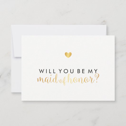 Zult u mijn getuige zijn - Gold Heart Script Fab Kaart (Voorkant)