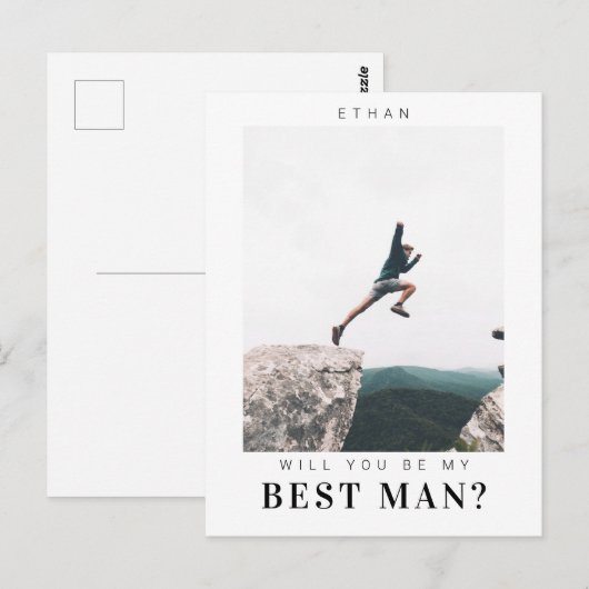 Zult u mijn getuige zijn Minimalistische foto mode Briefkaart (Voorkant / Achterkant)