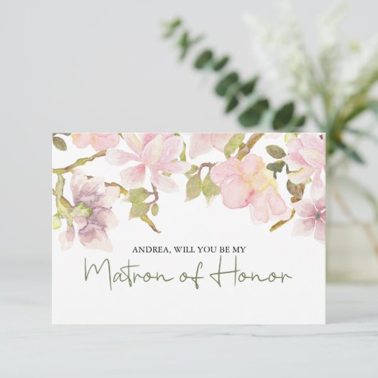 Zult u mijn getuige zijn Roze Blozend Magnolia (Staand voorkant)