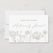 Zult u mijn getuige zijn Sage Boho Bloemen (Voorkant)