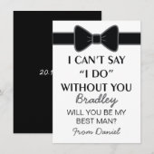 Zult U Mijn Getuige Zijn Zwarte Strik Kaart (Voorkant / Achterkant)