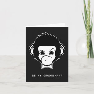 zult u mijn groomsman zijn? mijnheer monkey