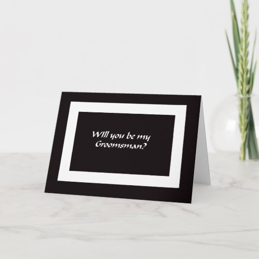 Zult u Mijn Groomsmen zijn? Kaart (Voorkant)