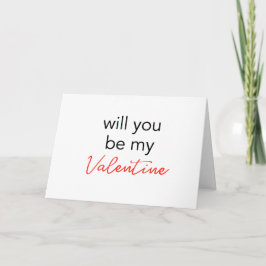 Zult u mijn Kaart van Valentijn zijn