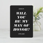 Zult u mijn man van eer zijn? Moderne tekst Kaart (Staand voorkant)