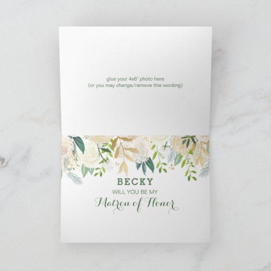 Zult u mijn Matron van witte bloemen van de Eer (Binnen)