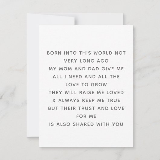 Zult U Mijn Oom Klasse Persoonlijke Foto (Achterkant)