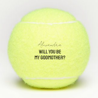 Zult U Mijn Peetmoeder Peetouder Voorstel Sport Tennisballen