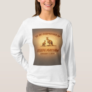Zult u mijn peetmoeder zijn?” Kangoeroe-ontwerp vo T-shirt