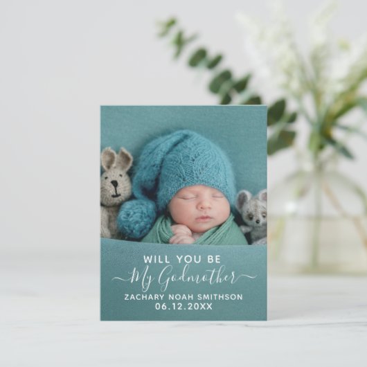 Zult U Mijn Peetmoeder Zijn Lief Persoonlijk Foto (Staand voorkant)