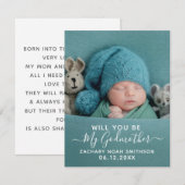 Zult U Mijn Peetmoeder Zijn Lief Persoonlijk Foto (Voorkant / Achterkant)