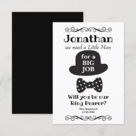 Zult U Mijn Ringendrager Zijn Vintage Stijl Kaart