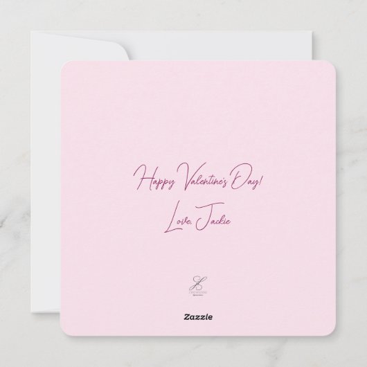 Zult U Mijn Valentijn Zijn? Aanpasbare Platte Kaar Feestdagenkaart (Achterkant)