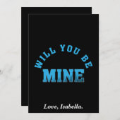 Zult u mijn Valentijn zijn Feestdagenkaart (Voorkant / Achterkant)