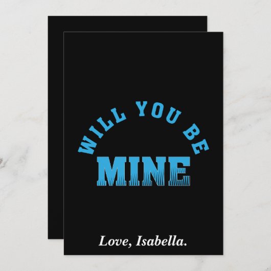 Zult u mijn Valentijn zijn Feestdagenkaart (Voorkant / Achterkant)