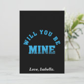 Zult u mijn Valentijn zijn Feestdagenkaart (Staand voorkant)