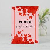 Zult u mijn Valentijn zijn Folie Feestdagenkaart (Staand Voorkant)