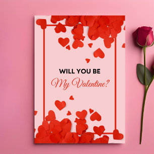 Zult u mijn Valentijn zijn Folie Feestdagenkaart