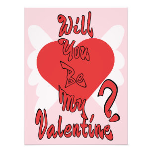 Zult u mijn Valentijn zijn? Foto Afdruk