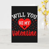 Zult U Mijn Valentijn Zijn - Liefdeshart Gelukkig  Kaart (Gele Bloem)