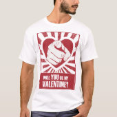 Zult u mijn Valentijn zijn T-shirt (Voorkant)