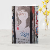 Zult u mijn vriendin zijn? kaart (Gele Bloem)