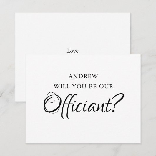 Zult U Onze Ambtenaar Zijn | Trouwen Met Ons Kaart (Voorkant / Achterkant)