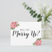 Zult u onze ceremoniemeester zijn | Trouwen met on Kaart (Staand voorkant)