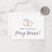 Zult u onze ring drager diamanten trouwringen zijn notitiekaartje (Voorkant / Achterkant in situ)