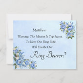 Zult u onze ringdrager zijn?  Blauwe Peony Kaart (Voorkant)