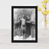Zulu Chief South Africa 1897 Kaart (Gele Bloem)