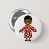 Zulu Doll Ronde Button 5,7 Cm (Voorkant /achterkant)